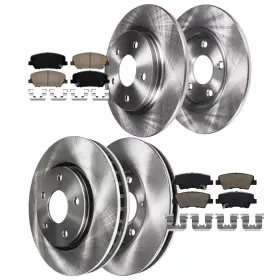 10ae1201574 Aeflox Front Rear Disc Rotors Ceramic Brake Pads Kit For Kia Optima 2013-2015 2.0l