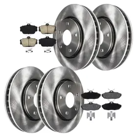 10ae1500266 Aeflox Front And Rear Disc Brake Rotors Pads For Thunderbird Mark Viii Cougar 1993-1998