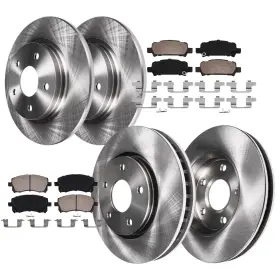 10ae2000109 Aeflox Front 277mm And 266mm Rear Brake Rotor Pads For Forester Impreza 1998-2002