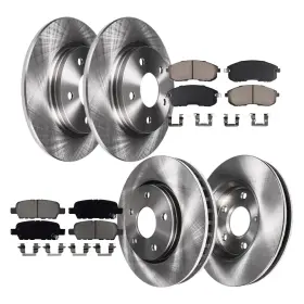 10ae4200196 Aeflox Front And Rear Disc Rotors Ceramic Brake Pads Kit For Nissan Sentra 2013-2016