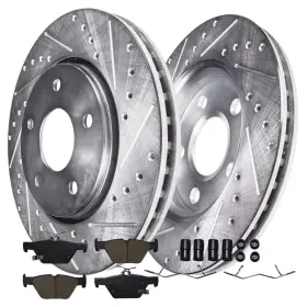 4ae53714 Aeflox Rear Drilled Slotted Brake Rotors Pads For Outback Legacy Wrx 2015-2022