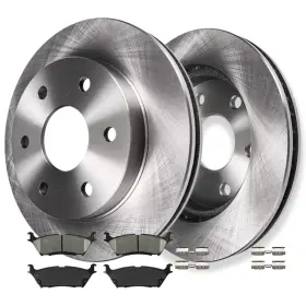 4ae53715 Aeflox Rear Disc Brake Rotors And Ceramic Pads Kit For 2015 2016 2017 Ford F-150