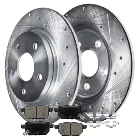 6ae1200151 Aeflox Rear Drilled Rotors Ceramic Brake Pad For Vibe Xb And Matrix 2008-2015
