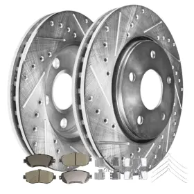 6ae1200173v1 Aeflox Front Drilled Brake Rotors And Ceramic Pads Kit Gs300 Gs400 Gs430 Is300 Sc430