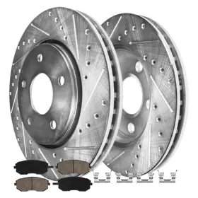 6ae1200990 Aeflox 277mm Front Drilled Rotors Ceramic Brake Pads For Brz And Impreza 2011-2016