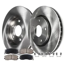 6ae1900067v4 Aeflox Disc Front Brake Rotors Ceramic Pads-chrsyler Ddodge Eagle Mitsubishi Plymouth