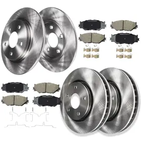 Ae-10ae1200187 Aeflox Front Rear Disc Rotors Ceramic Brake Pads For 2006 2007 2008-2013 Lexus Is250