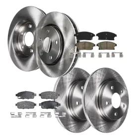 Ae-10ae1200319 Aeflox Front Rear Disc Rotors Ceramic Brake Pads Kit For Chevrolet Volt Buick Verano