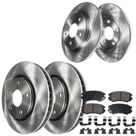 Ae-10ae1200616 Aeflox Front And Rear Brake Rotors Ceramic Pads For 2005-2008 2009 Tucson Sportage 4wd