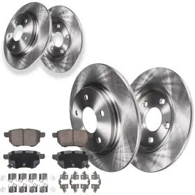 Ae-10ae1900376 Aeflox Front Rear Disc Rotor Brake Pads For 2009-19 Toyota Corolla Matrix Pontiac Vibe