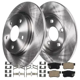 Ae-31315bk Aeflox Rear Brake Rotors Pads For 2003 2004 2005 2006 2007 Honda Accord Acura Tsx