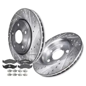 Ae-4ae1200278 Aeflox Front Drilled Rotors Ceramic Brake Pad For Grand Cherokee Wagoneer Comanche