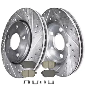 Ae-6ae1200636v1 Aeflox Front Drilled Brake Rotors Pads Kit For Nissan Murano Altima Maxima Fx35