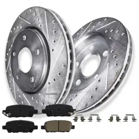 Ae-6ae1200693v3 Aeflox Rear Rotors Brake Pads For Infiniti Fx35 Fx37 Q60 Q70 Nissan Murano Pathfinder