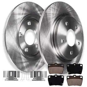 Ae-6ae1201785 Aeflox Rear Disc Brake Rotors Ceramic Pads Kit For 2004 2005 Toyota Rav4