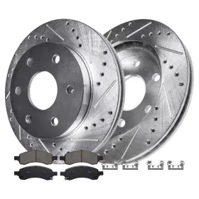 Ae-6ae1700043 Aeflox Front Brake Rotors Pads For 2006-2008 2009 Chevy Trailblazer Envoy 6 Cyl