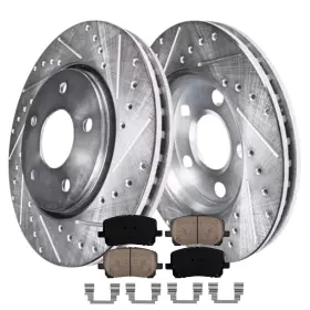Ae-6ae1900072da1 Aeflox Front Drilled And Slotted Brake Rotors Pads For Pontiac Vibe Toyota Corolla Matrix