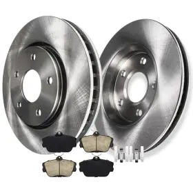 Ae-6ae20000141 Aeflox 11.57 Inch Front Disc Rotors Brake Pads For Taurus Thunderbird Mercury Cougar