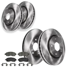 Ae-8ae3300129 Aeflox Front Rear Disc Brake Rotors Ceramic Pads For 2013 - 2023 Nissan Altima