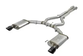49-33072-1b Afe Mach Force-xp 3 Inch 304 Exhaust System Black Tip For Mustang Gt 15-17