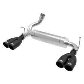 49-38086-b Afe For Jeep Wrangler Jk 18 Vulcan Series 304 Exhaust System Ss Axle-back