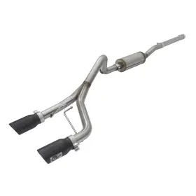 49-48056-b Afe Power 2.5 Dual Center Exit Exhaust With Black Tips For Wrangler