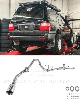 B-ext-cb063 Aftermarket Products T304 Stainless Steel Cat Back Exhaust For 98-07 Toyota Land Cruiser And Lx470 New