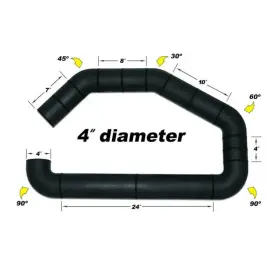 Airaid 642046000097 U-build-it - 4in Intake Tube