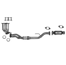 132810 Apm Front And Rear Converters Pipe Fits 00-02 Nissan 1.8l California Emissions