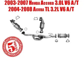 132819 Apm Front And Rear Converters Y Pipe For Accord 03-07 3.0l V6 Automatic Transmission