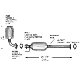 133082 Apm Front And Rear Catalytic Converter Gaskets New With Warranty