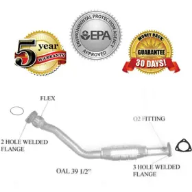 Apm 135902 99-05 Grand Am 3.4l Engine Flex Pipe Catalytic Converter Gaskets New With Warranty