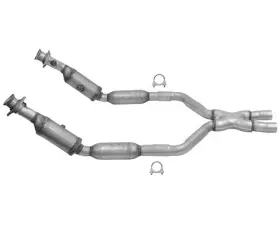 196013 Apm Front Left And Right Catalytic Converters H Pipe Fits 2011-2014 Ford Mustang 3.7l