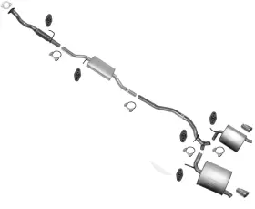 196156 Apm Exhaust System Kit Pipes Dual Muffler Fits 2007-2010 Ford Edge Lincoln Mkx 3.5l
