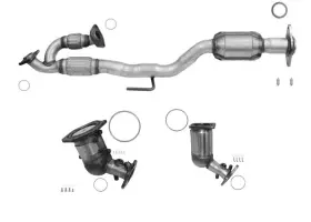 199787 Apm Engine Y Flex Pipe With 3 Catalytic Converter Fits Nissan Pathfinder 2013-2019