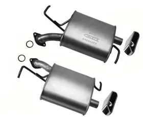 Cy02-40-200e Apm 202493 Rear Mufflers Fits 2007-2015 Mazda Cx-9 3.7l 3.5l Cy01-40100e