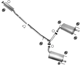 204448 Apm Resonator Extension Pipe Dual Mufflers Exhaust Sys Fits Lexus Es350 2007-2012
