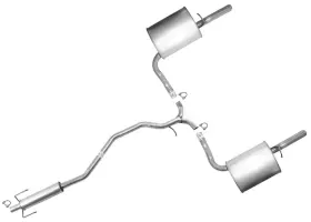 211447 Apm Pipes Resonator Dual Exhaust Rear Mufflers Fits Front Wheel Drv Ford Fusion 3.0l
