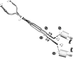 211517 Apm Resonator Y Pipe Dual Exhaust Rr Mufflers Fits 07-13 Infiniti G35 G37 Sedan Rwd