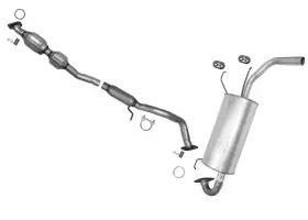215236 Apm Catalytic Converter Resonator Rear Muffler W Gasket Fits Mazda Miata 2004 2005