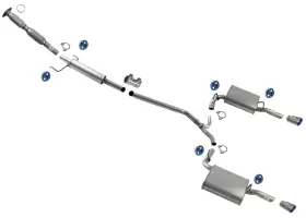219747 Apm Flex Resonator Rear Muffler Dual Exhaust System Fits Lincoln Mkz 2007-2012 3.5l