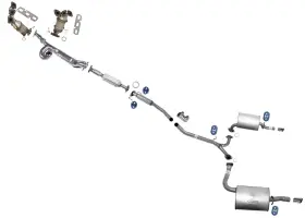 222900 Apm 3 Catalytic Converter Resonator And Mufflers Exhaust System Fits Mazda 6 06-08