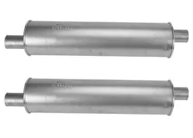 2.25id Apm 227719 2 6 Inch Round Universal Muffler 33 Oal Offset