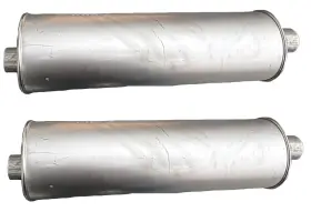 2.25id Apm 227749 2 7 Inch Round Universal Muffler 28.0 Oal Center Offset