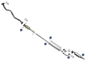 227985 Apm Catalytic Converter Pipe Muffler Resonator Fits Toyota Highlander 2.4l 2004-2007