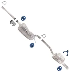 Apm 233589 Exhaust System Front And Rear Mufflers Fits Volkswagen Jetta 1.4l 2016 2017 2018
