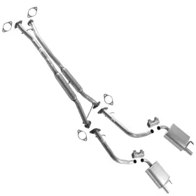 233591 Apm Dual Exhaust System Mufflers Fits Hyundai Genesis Rear Wheel Drv 4dr 3.8l 09-14
