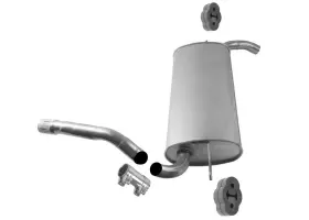 50078-30064 Apm Rear Muffler Assembly With Hangers Fits Ford Focus 2012-2017 2.0l Sedan