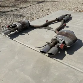 4e0253610al Audi 2007-10 S8 5.2v10 Factory Axle Back Exhaust With Working Valves
