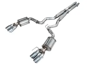 3015-42102 Awe Touring Edition Exhaust For 18-23 S550 Mustang Gt Coupe Chrome Quad Tips